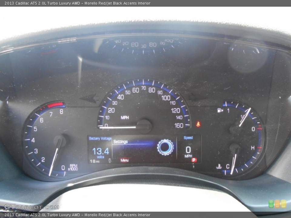 Morello Red/Jet Black Accents Interior Gauges for the 2013 Cadillac ATS 2.0L Turbo Luxury AWD #80107627