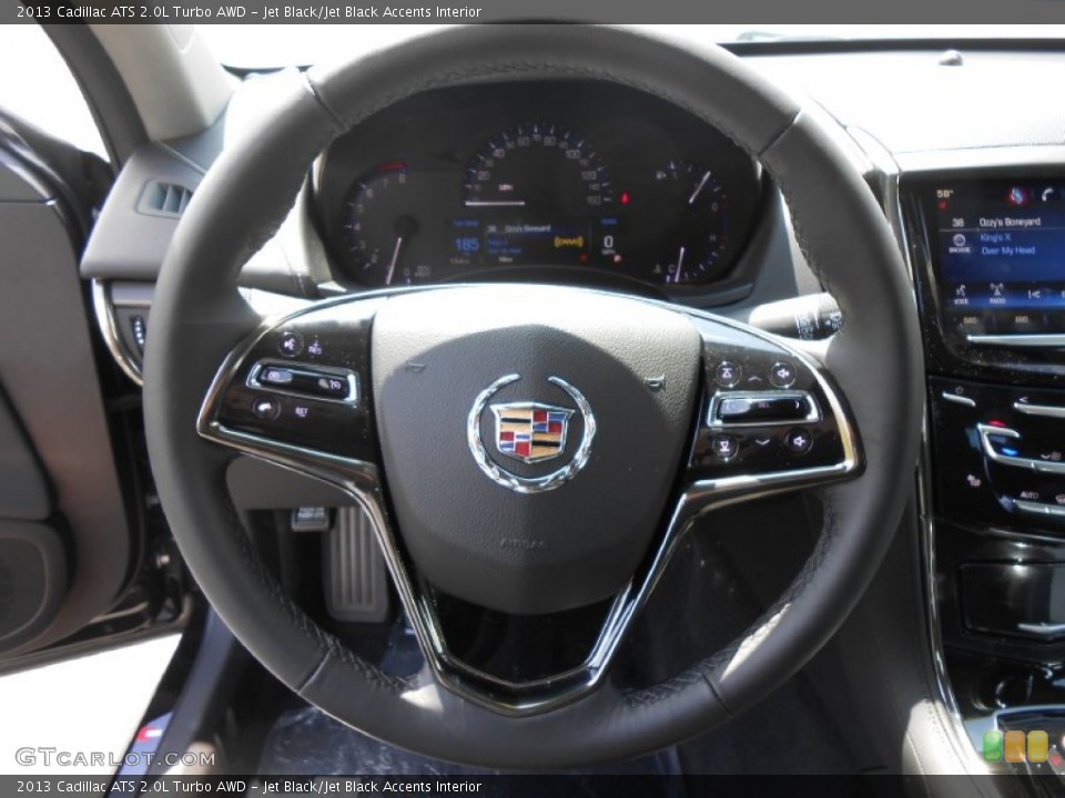Jet Black/Jet Black Accents Interior Steering Wheel for the 2013 Cadillac ATS 2.0L Turbo AWD #80107819