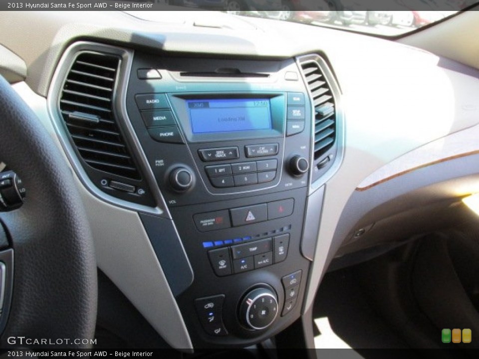 Beige Interior Controls for the 2013 Hyundai Santa Fe Sport AWD #80109166