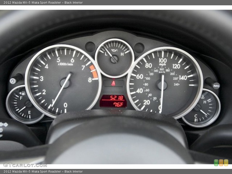 Black Interior Gauges for the 2012 Mazda MX-5 Miata Sport Roadster #80112040