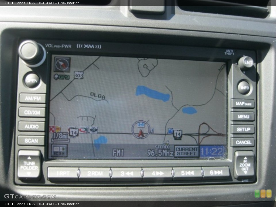 Gray Interior Navigation for the 2011 Honda CR-V EX-L 4WD #80113430