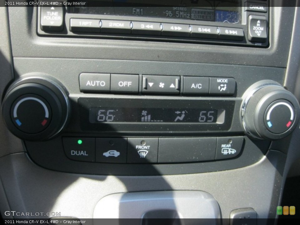 Gray Interior Controls for the 2011 Honda CR-V EX-L 4WD #80113439