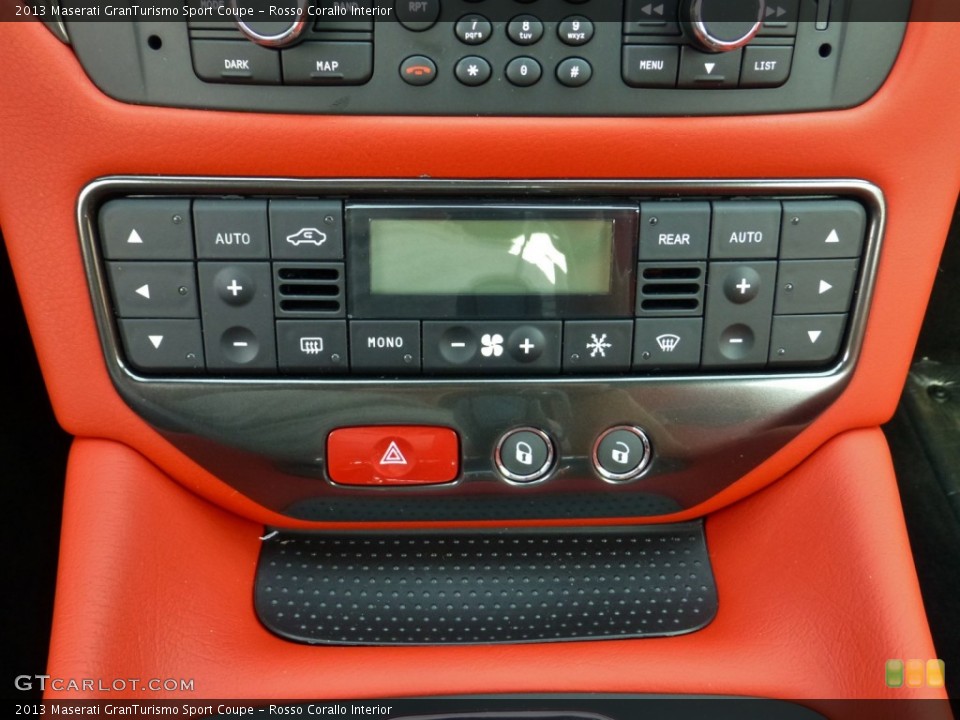 Rosso Corallo Interior Controls for the 2013 Maserati GranTurismo Sport Coupe #80113443