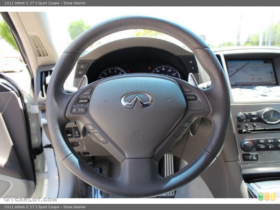 Stone Interior Steering Wheel for the 2011 Infiniti G 37 S Sport Coupe #80113793