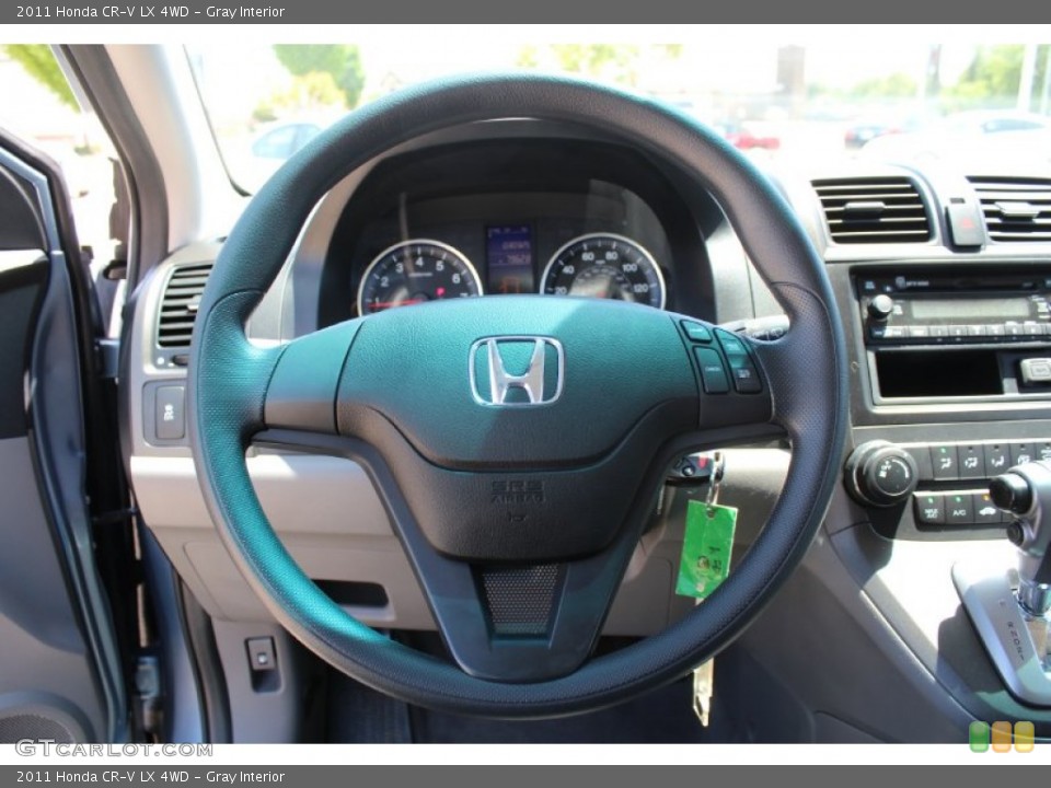 Gray Interior Steering Wheel for the 2011 Honda CR-V LX 4WD #80114231