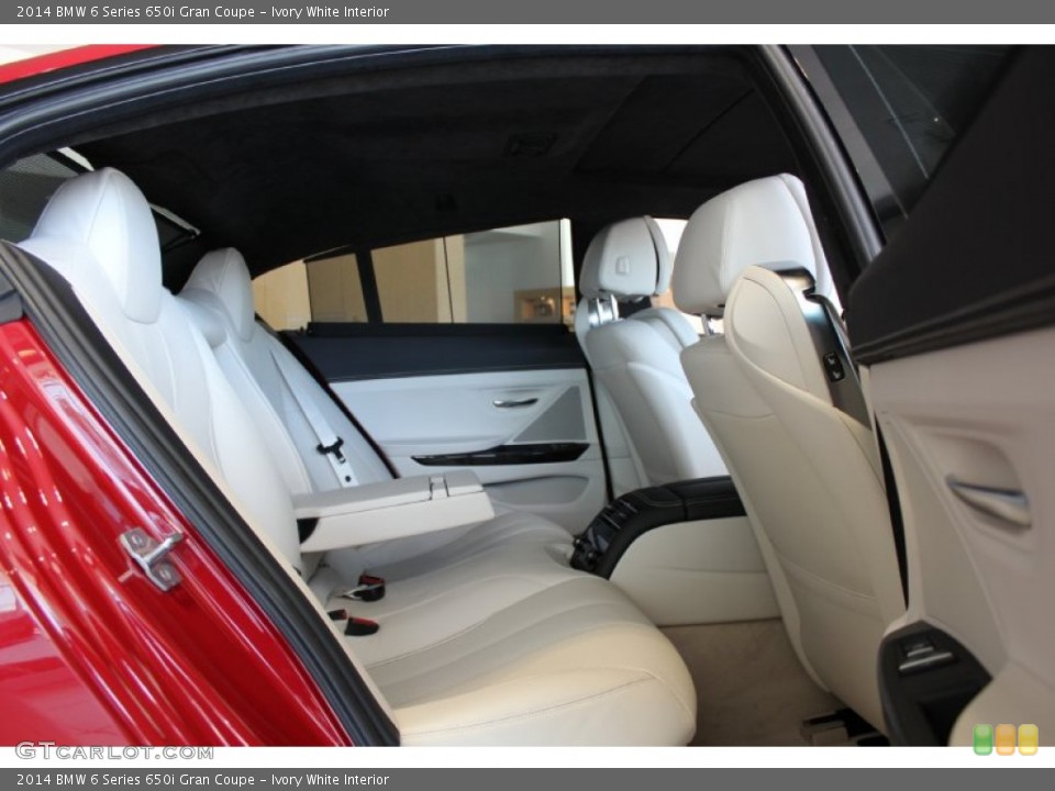 Ivory White Interior Rear Seat for the 2014 BMW 6 Series 650i Gran Coupe #80114431
