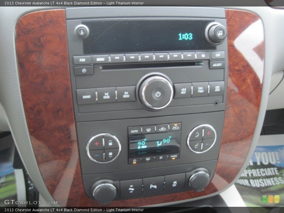 Light Titanium Interior Controls for the 2013 Chevrolet Avalanche LT 4x4 Black Diamond Edition #80120419