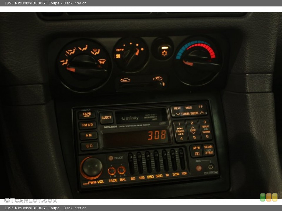 Black Interior Controls for the 1995 Mitsubishi 3000GT Coupe #80120526