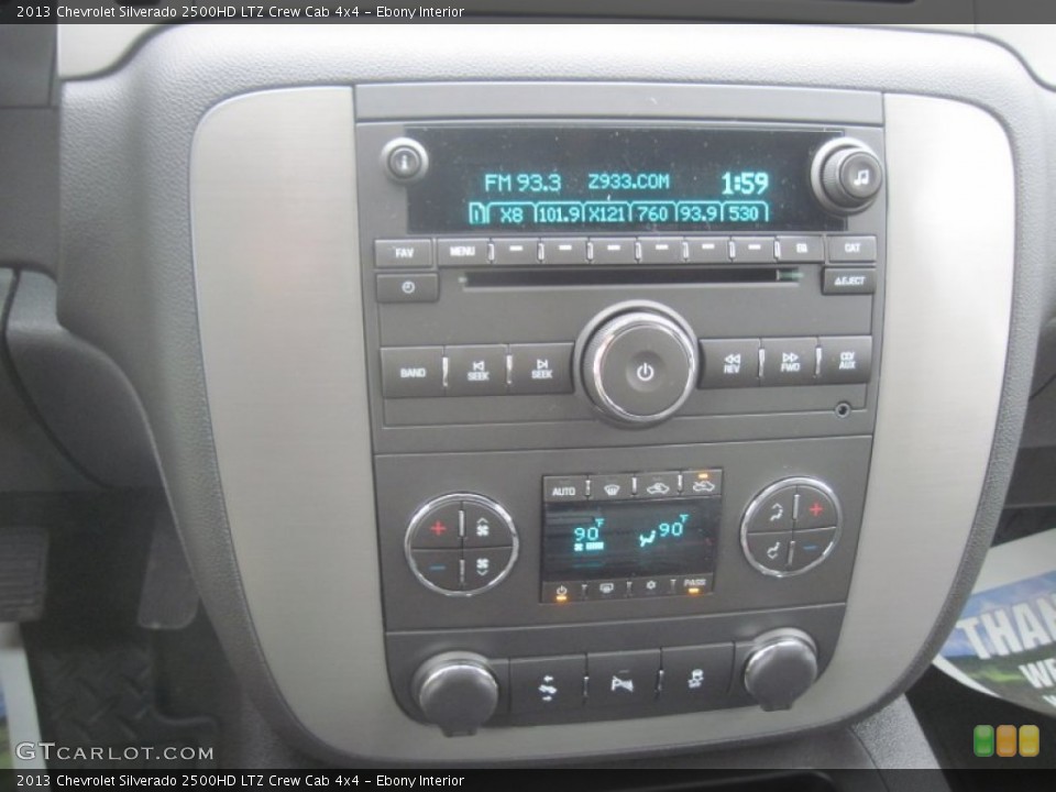 Ebony Interior Controls for the 2013 Chevrolet Silverado 2500HD LTZ Crew Cab 4x4 #80120712