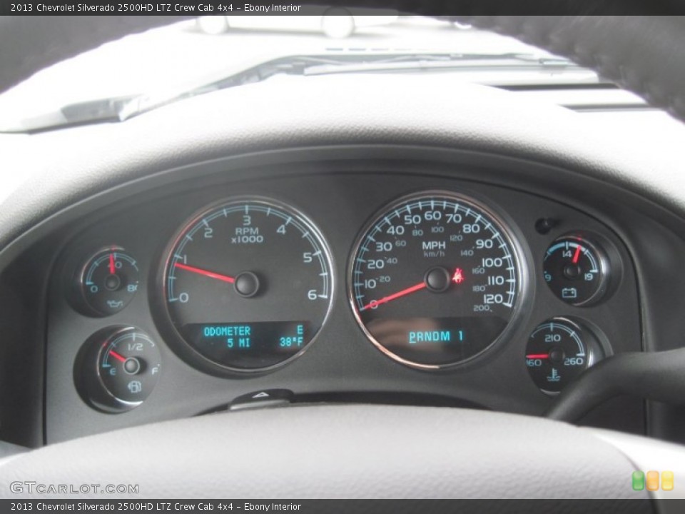 Ebony Interior Gauges for the 2013 Chevrolet Silverado 2500HD LTZ Crew Cab 4x4 #80120725