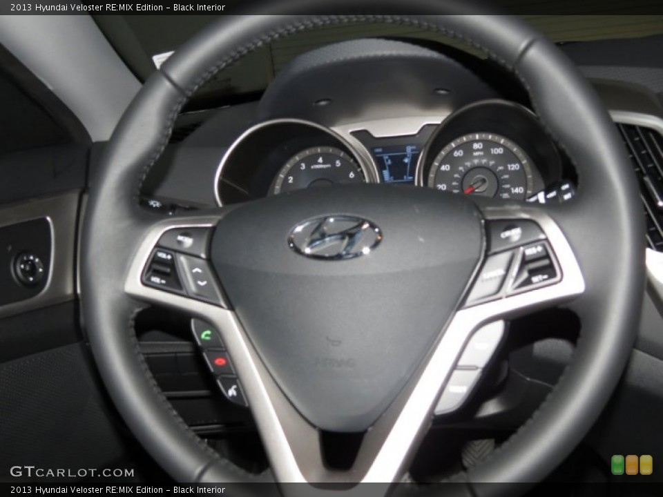 Black Interior Steering Wheel for the 2013 Hyundai Veloster RE:MIX Edition #80121810