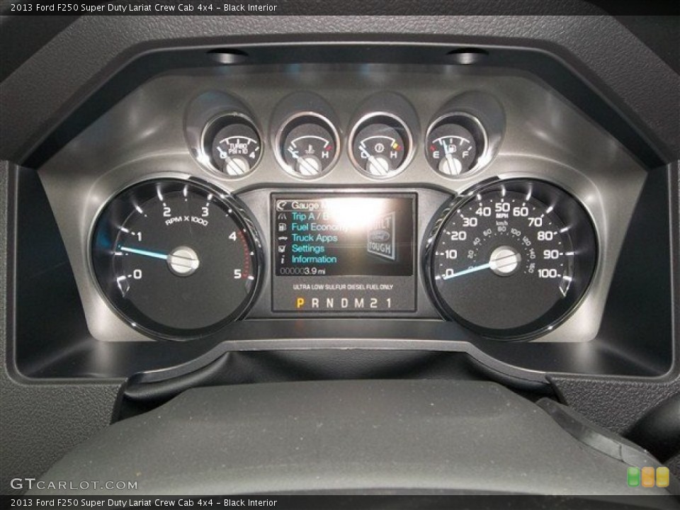 Black Interior Gauges for the 2013 Ford F250 Super Duty Lariat Crew Cab 4x4 #80122809