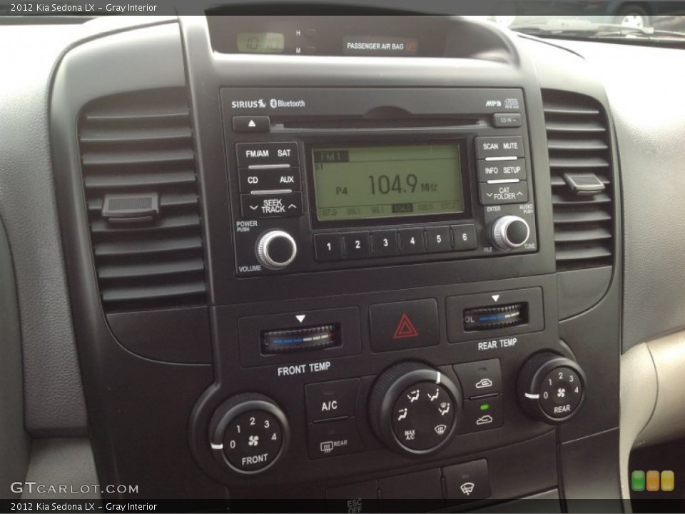 Gray Interior Controls for the 2012 Kia Sedona LX #80124172