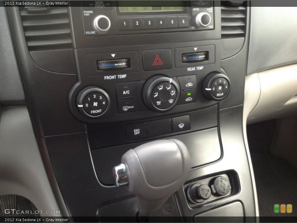 Gray Interior Controls for the 2012 Kia Sedona LX #80124195