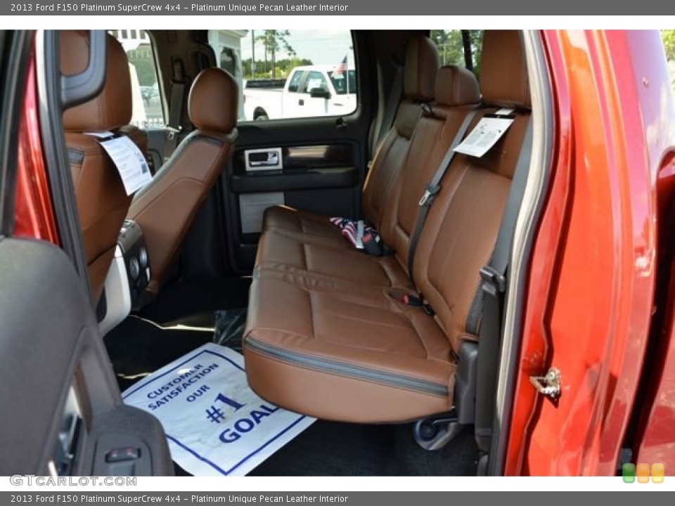 Platinum Unique Pecan Leather Interior Rear Seat for the 2013 Ford F150 Platinum SuperCrew 4x4 #80124576