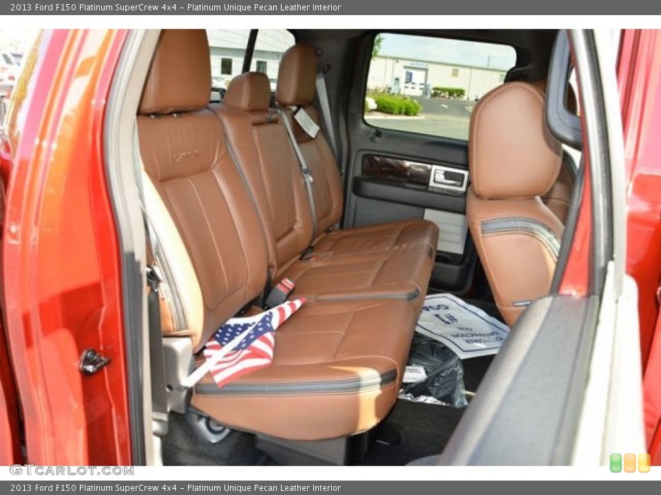 Platinum Unique Pecan Leather Interior Rear Seat for the 2013 Ford F150 Platinum SuperCrew 4x4 #80124679