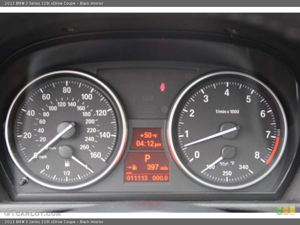 Black Interior Gauges for the 2013 BMW 3 Series 328i xDrive Coupe #80125242