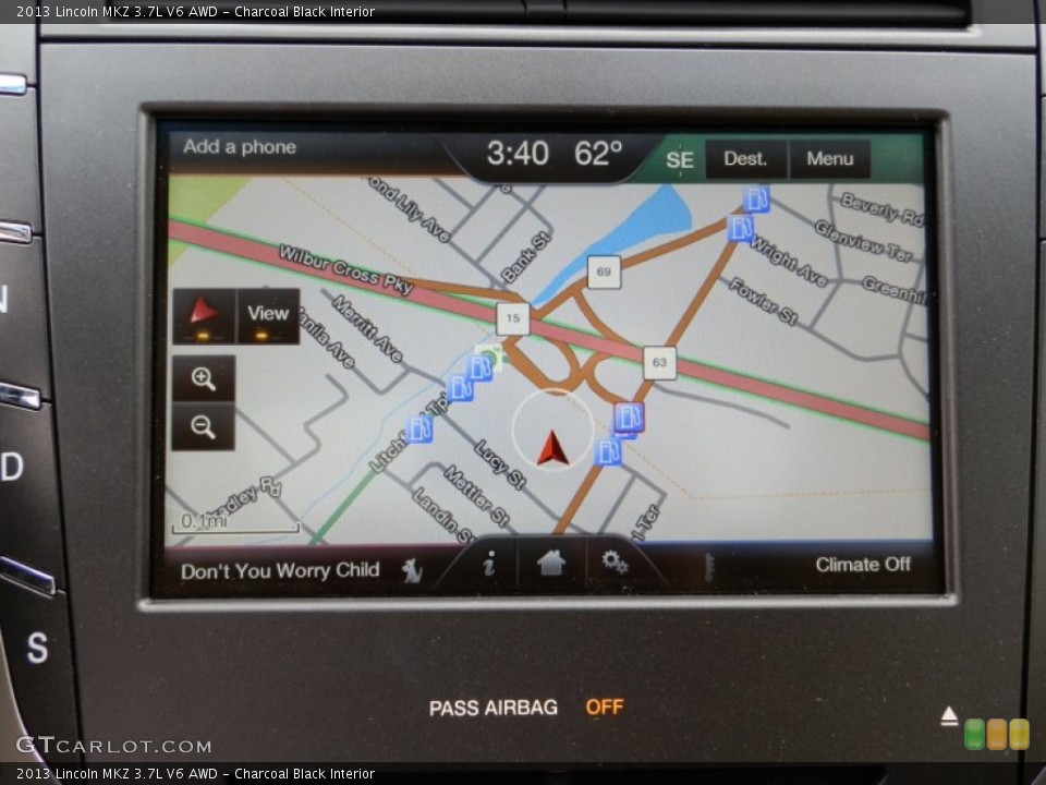 Charcoal Black Interior Navigation for the 2013 Lincoln MKZ 3.7L V6 AWD #80126901