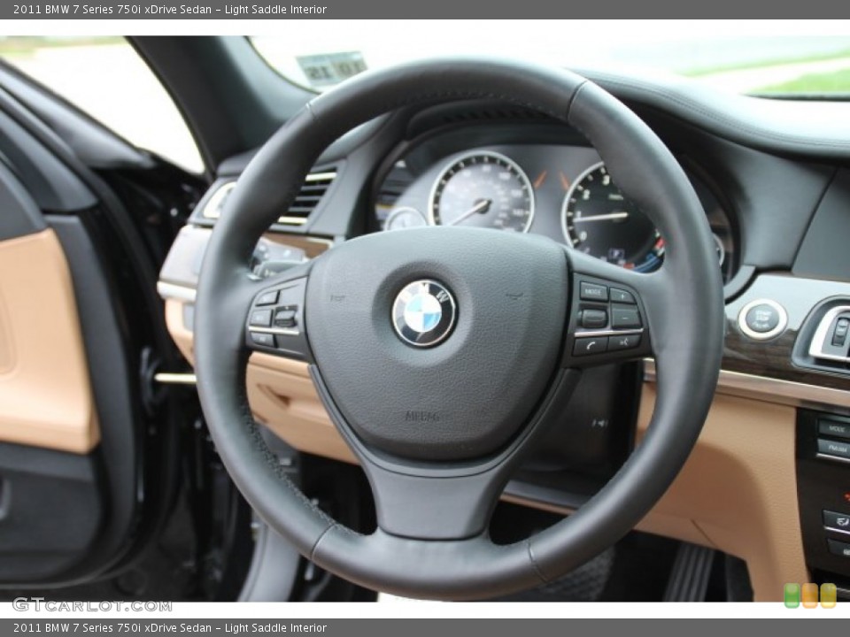 Light Saddle Interior Steering Wheel for the 2011 BMW 7 Series 750i xDrive Sedan #80127672