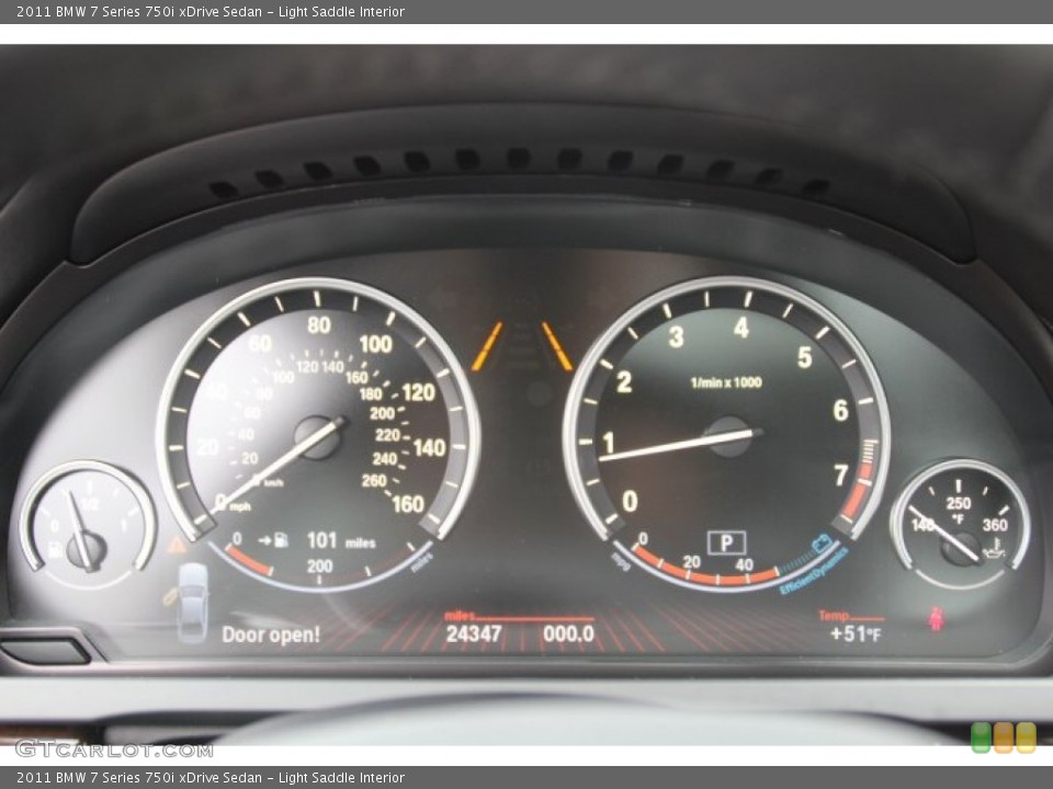 Light Saddle Interior Gauges for the 2011 BMW 7 Series 750i xDrive Sedan #80127717