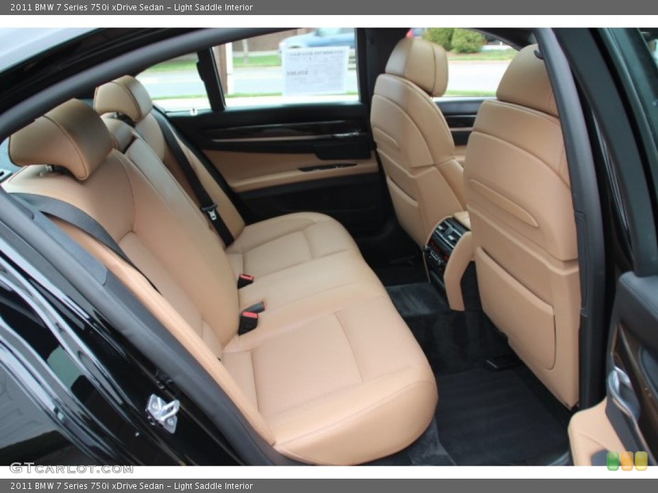Light Saddle Interior Rear Seat for the 2011 BMW 7 Series 750i xDrive Sedan #80127807