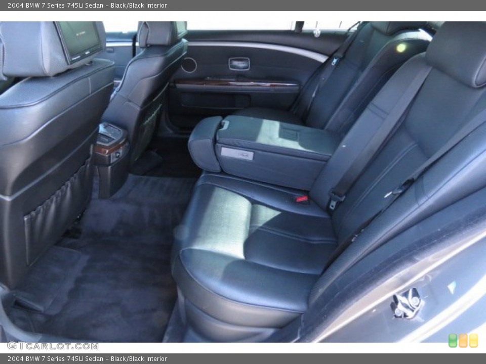 Black/Black Interior Rear Seat for the 2004 BMW 7 Series 745Li Sedan #80127924
