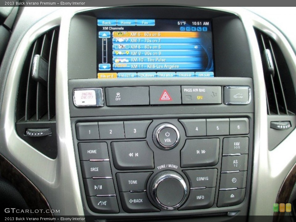 Ebony Interior Controls for the 2013 Buick Verano Premium #80130380