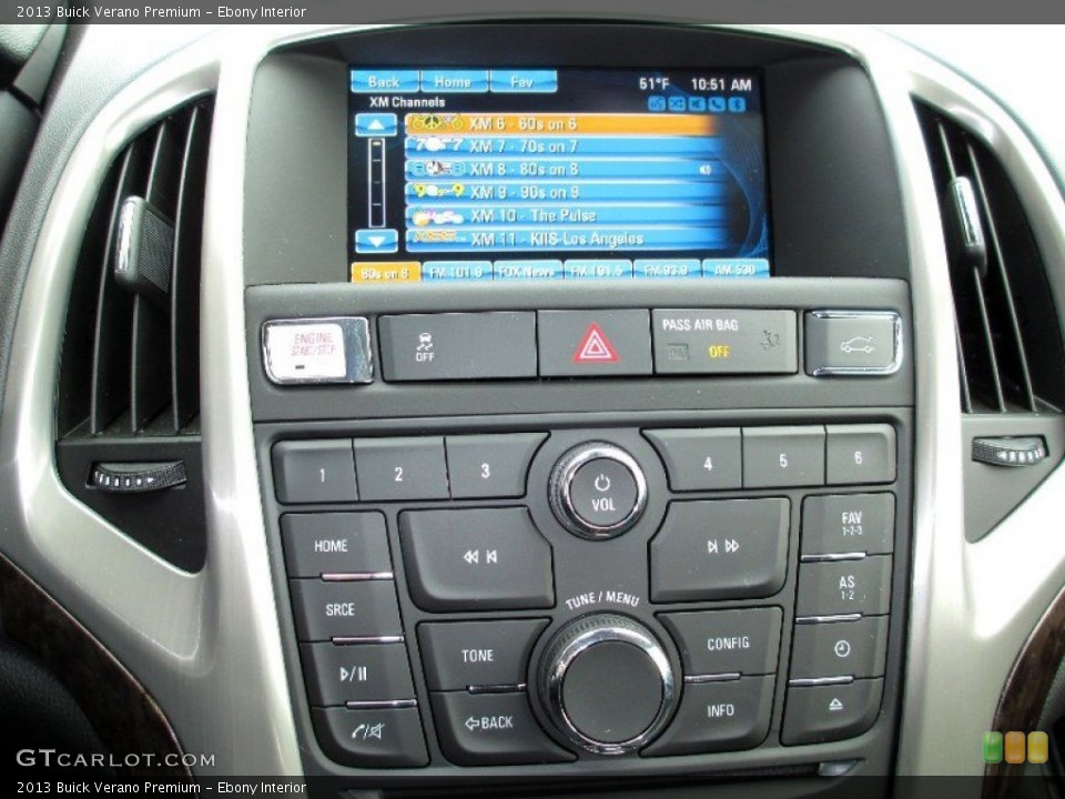 Ebony Interior Controls for the 2013 Buick Verano Premium #80130380