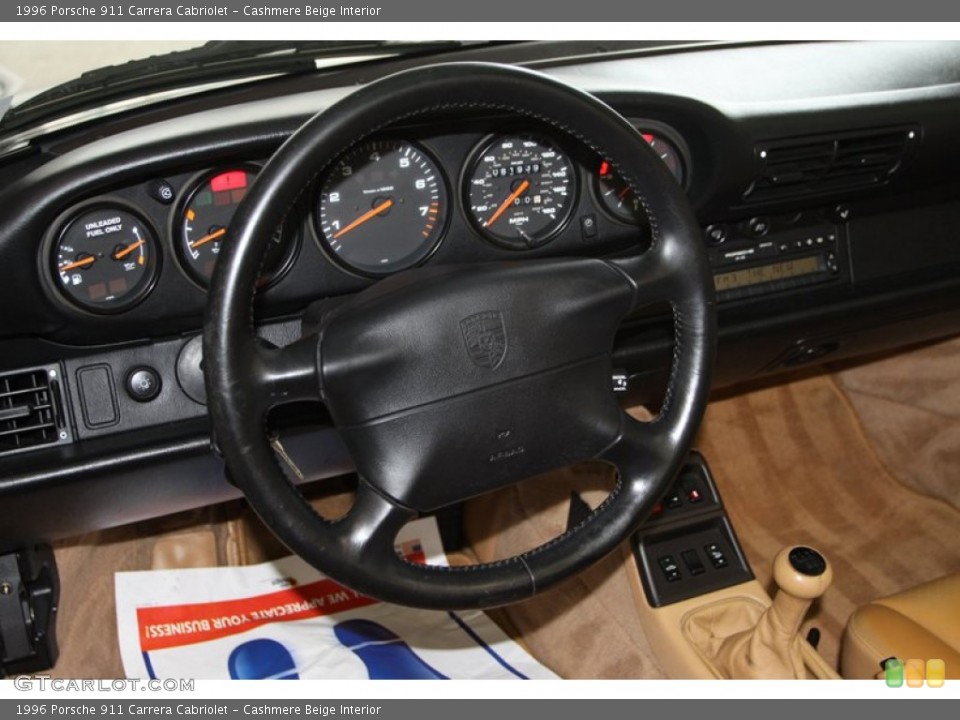 Cashmere Beige Interior Steering Wheel for the 1996 Porsche 911 Carrera Cabriolet #80130425