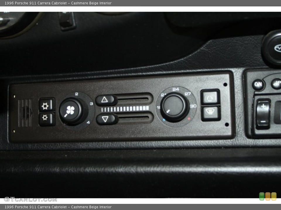 Cashmere Beige Interior Controls for the 1996 Porsche 911 Carrera Cabriolet #80130624