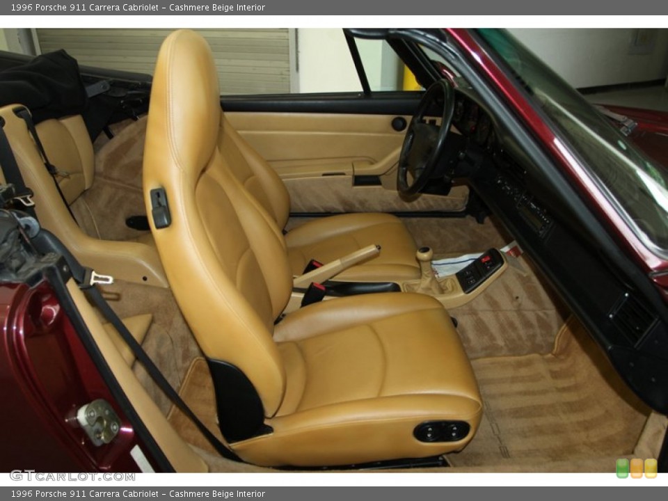 Cashmere Beige Interior Front Seat for the 1996 Porsche 911 Carrera Cabriolet #80130690