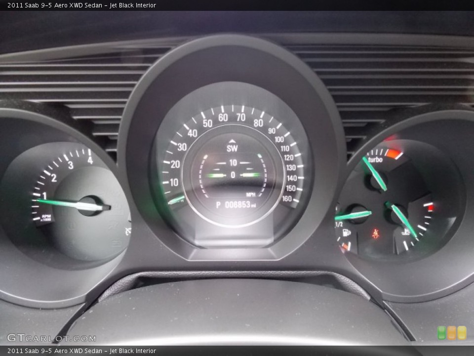 Jet Black Interior Gauges for the 2011 Saab 9-5 Aero XWD Sedan #80134008