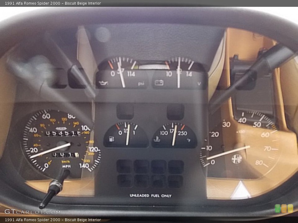 Biscuit Beige Interior Gauges for the 1991 Alfa Romeo Spider 2000 #80134544