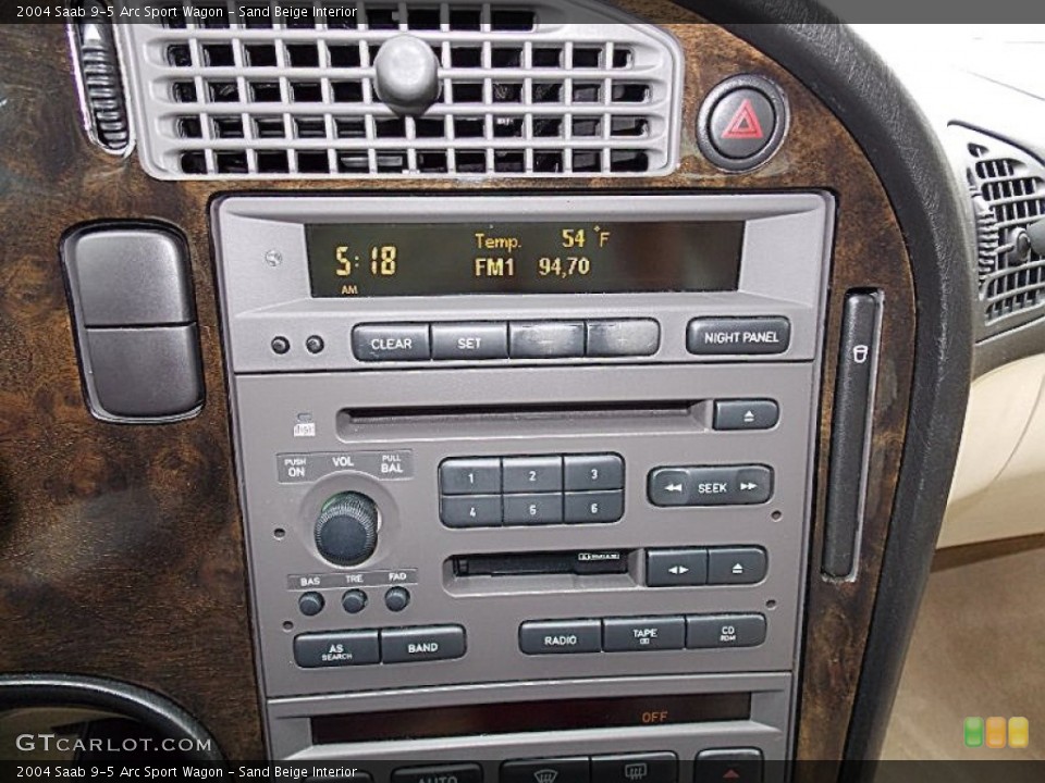 Sand Beige Interior Controls for the 2004 Saab 9-5 Arc Sport Wagon #80135456