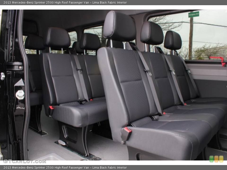 Lima Black Fabric Interior Rear Seat for the 2013 Mercedes-Benz Sprinter 2500 High Roof Passenger Van #80137088