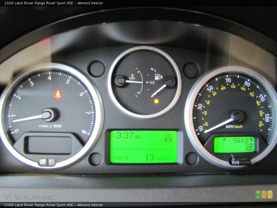 Almond Interior Gauges for the 2008 Land Rover Range Rover Sport HSE #80139198