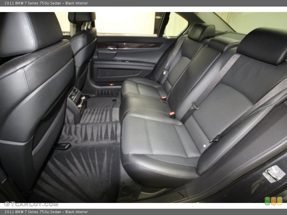 Black Interior Rear Seat for the 2011 BMW 7 Series 750Li Sedan #80139885