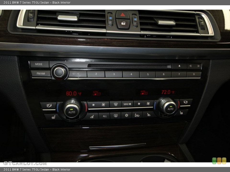 Black Interior Controls for the 2011 BMW 7 Series 750Li Sedan #80140050
