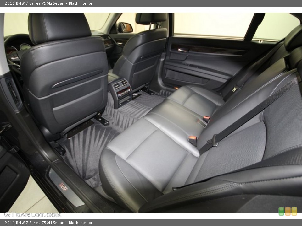 Black Interior Rear Seat for the 2011 BMW 7 Series 750Li Sedan #80140191
