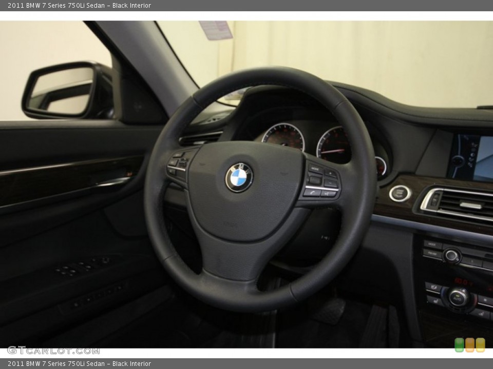 Black Interior Steering Wheel for the 2011 BMW 7 Series 750Li Sedan #80140242