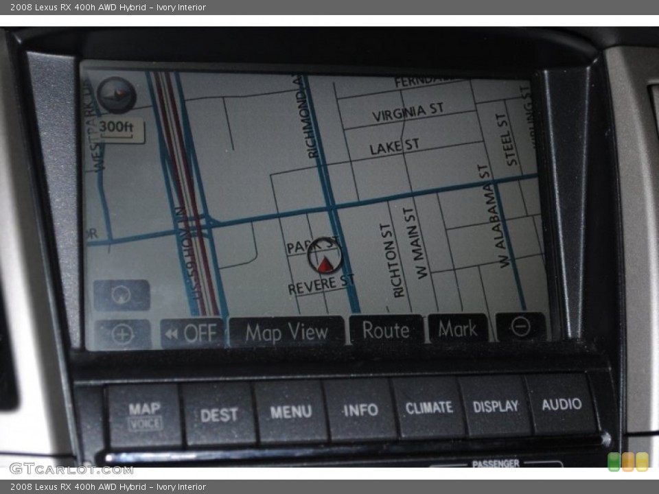 Ivory Interior Navigation for the 2008 Lexus RX 400h AWD Hybrid #80140272