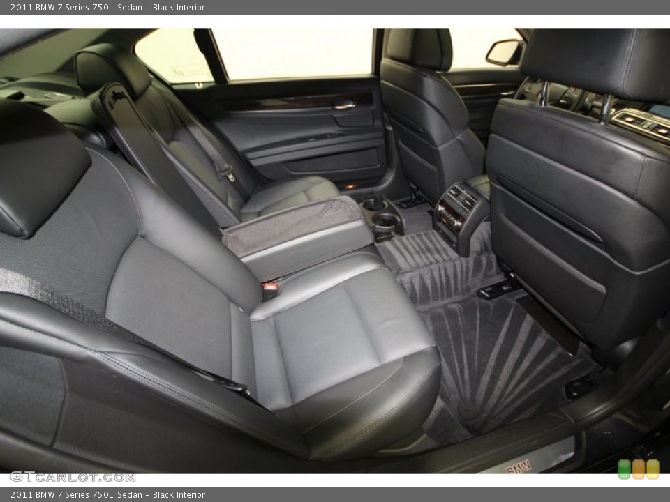 Black Interior Rear Seat for the 2011 BMW 7 Series 750Li Sedan #80140341