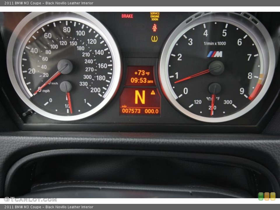 Black Novillo Leather Interior Gauges for the 2011 BMW M3 Coupe #80143774
