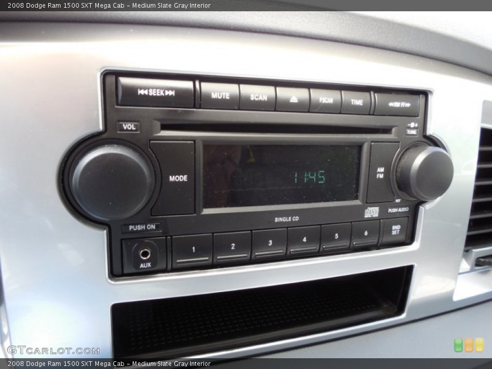 Medium Slate Gray Interior Audio System for the 2008 Dodge Ram 1500 SXT Mega Cab #80144089