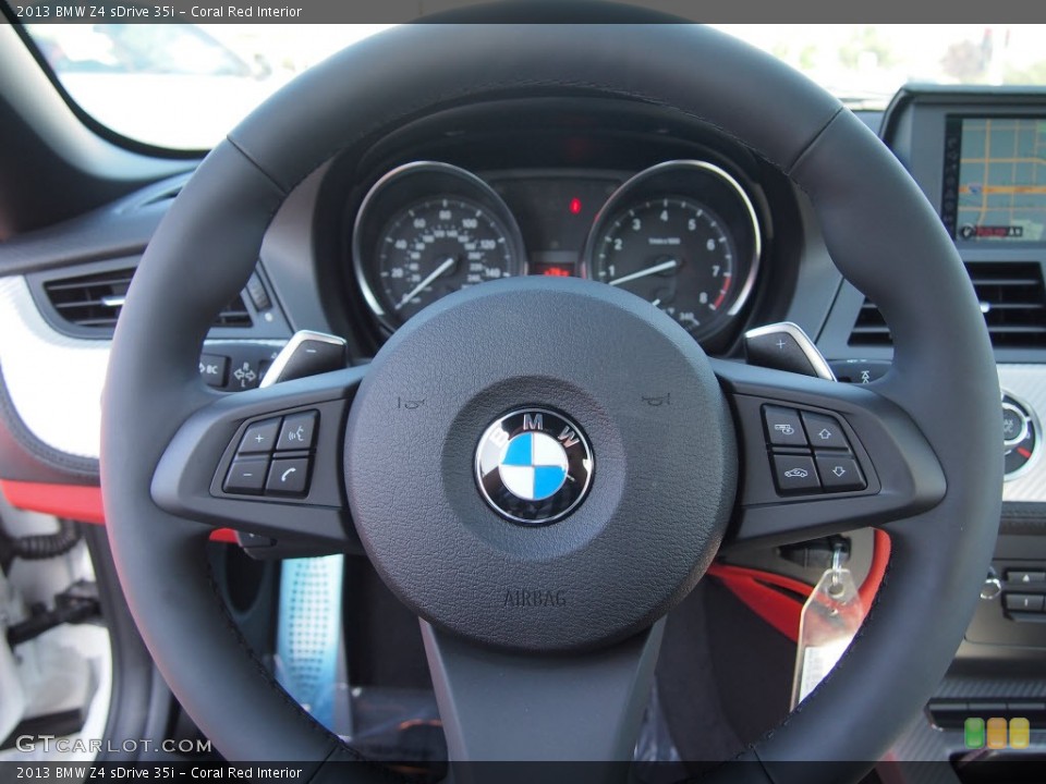 Coral Red Interior Steering Wheel for the 2013 BMW Z4 sDrive 35i #80145432