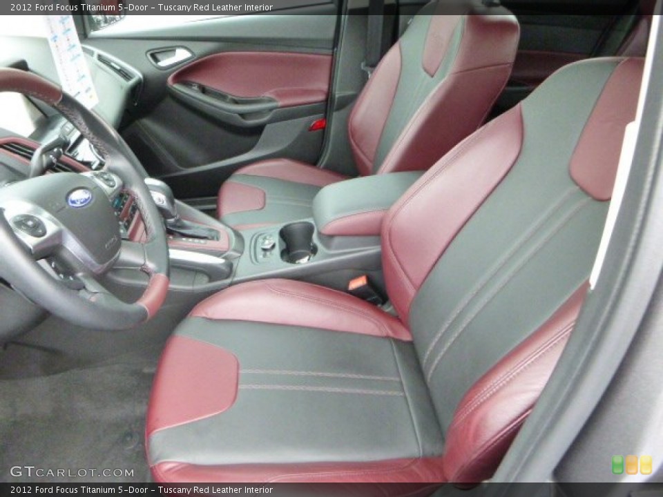 Tuscany Red Leather Interior Photo for the 2012 Ford Focus Titanium 5-Door #80148080