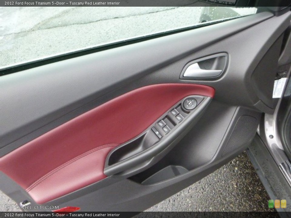 Tuscany Red Leather Interior Door Panel for the 2012 Ford Focus Titanium 5-Door #80148130