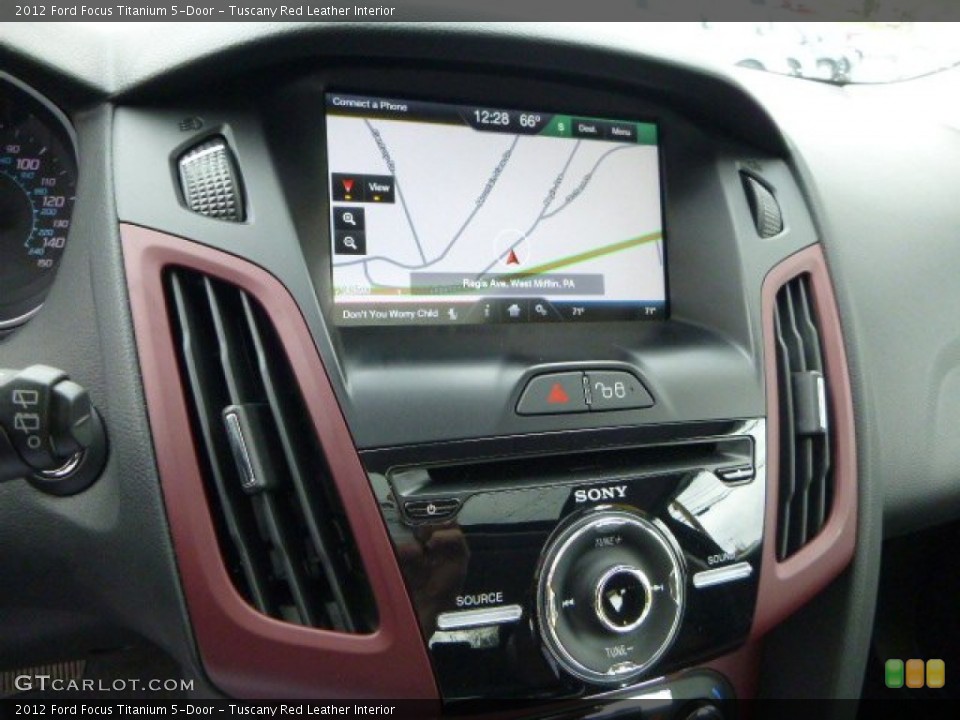 Tuscany Red Leather Interior Navigation for the 2012 Ford Focus Titanium 5-Door #80148152