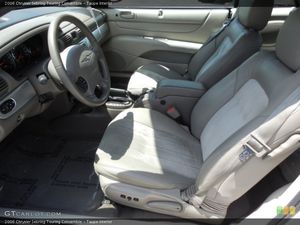 Taupe Interior Photo for the 2006 Chrysler Sebring Touring Convertible #80148649