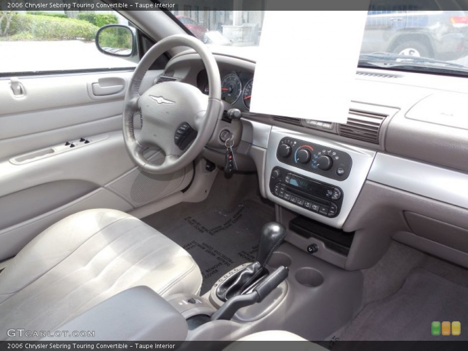 Taupe Interior Dashboard for the 2006 Chrysler Sebring Touring Convertible #80148762